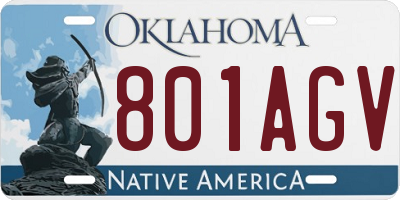 OK license plate 801AGV