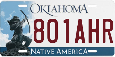 OK license plate 801AHR