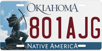 OK license plate 801AJG