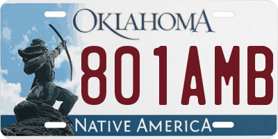 OK license plate 801AMB