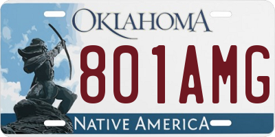 OK license plate 801AMG