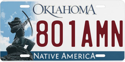OK license plate 801AMN