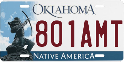 OK license plate 801AMT