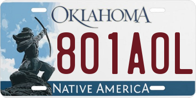 OK license plate 801AOL