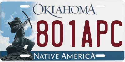 OK license plate 801APC