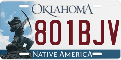 OK license plate 801BJV