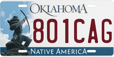 OK license plate 801CAG