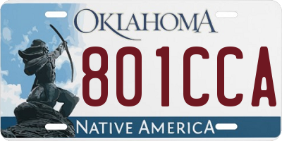 OK license plate 801CCA