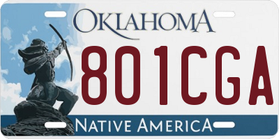 OK license plate 801CGA