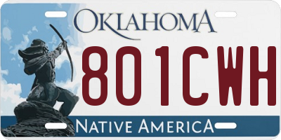 OK license plate 801CWH