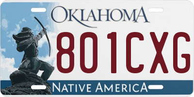 OK license plate 801CXG