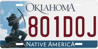 OK license plate 801DOJ