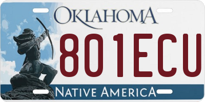 OK license plate 801ECU