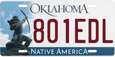 OK license plate 801EDL