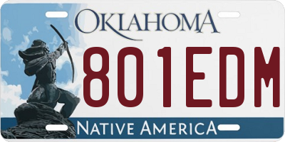 OK license plate 801EDM