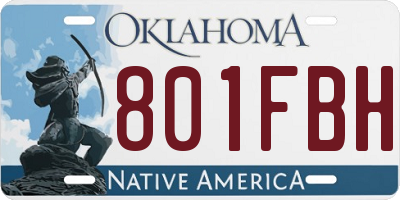 OK license plate 801FBH