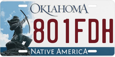 OK license plate 801FDH
