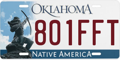 OK license plate 801FFT