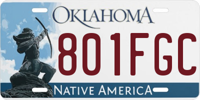OK license plate 801FGC