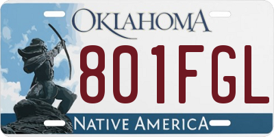 OK license plate 801FGL