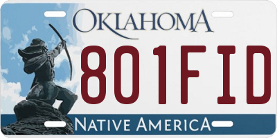 OK license plate 801FID