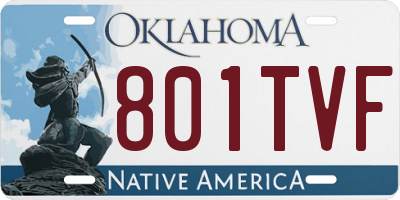 OK license plate 801TVF