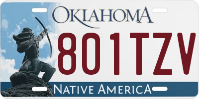 OK license plate 801TZV