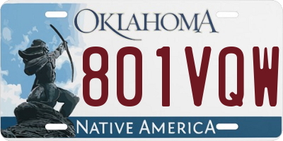 OK license plate 801VQW