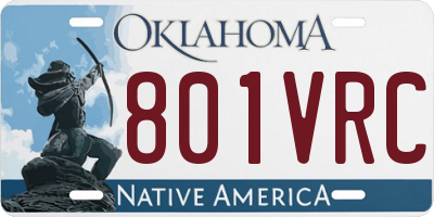 OK license plate 801VRC