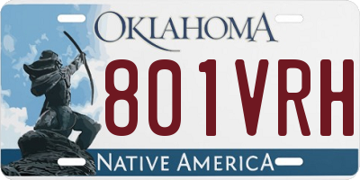 OK license plate 801VRH