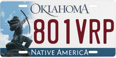 OK license plate 801VRP