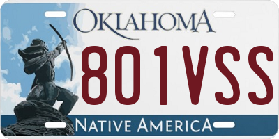 OK license plate 801VSS