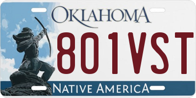 OK license plate 801VST