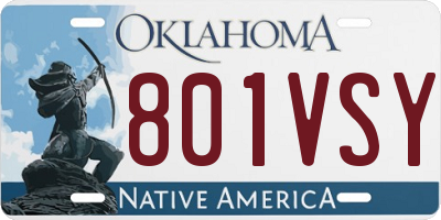 OK license plate 801VSY