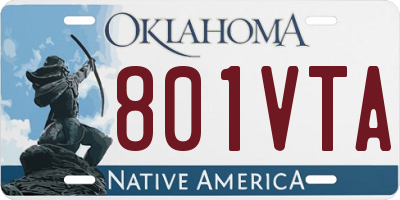 OK license plate 801VTA