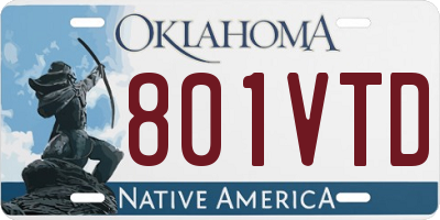 OK license plate 801VTD