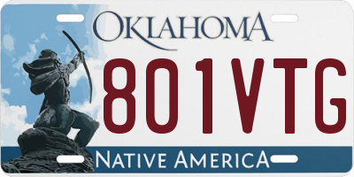OK license plate 801VTG