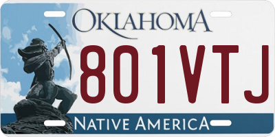 OK license plate 801VTJ