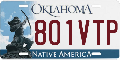 OK license plate 801VTP