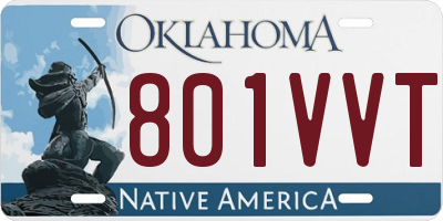 OK license plate 801VVT