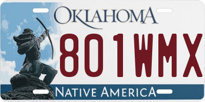 OK license plate 801WMX