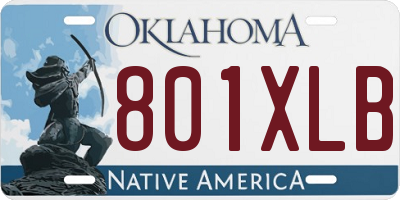 OK license plate 801XLB