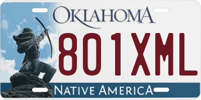 OK license plate 801XML