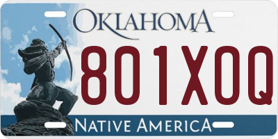 OK license plate 801XOQ