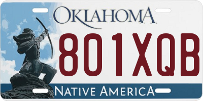 OK license plate 801XQB
