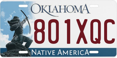 OK license plate 801XQC