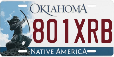 OK license plate 801XRB