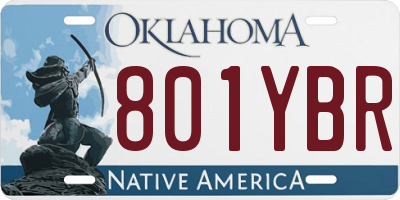 OK license plate 801YBR