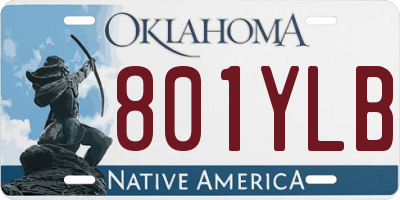 OK license plate 801YLB