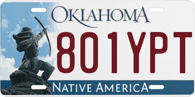 OK license plate 801YPT